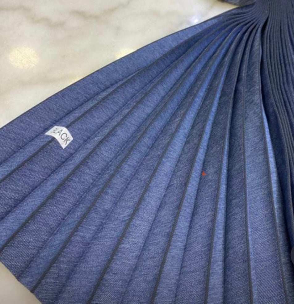 What? What? Denim Pleated Palazzo Pants