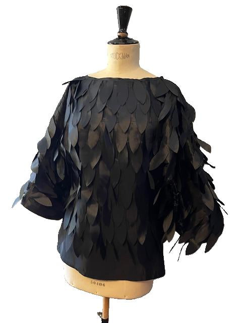 SONYA's Black Feather Blouse