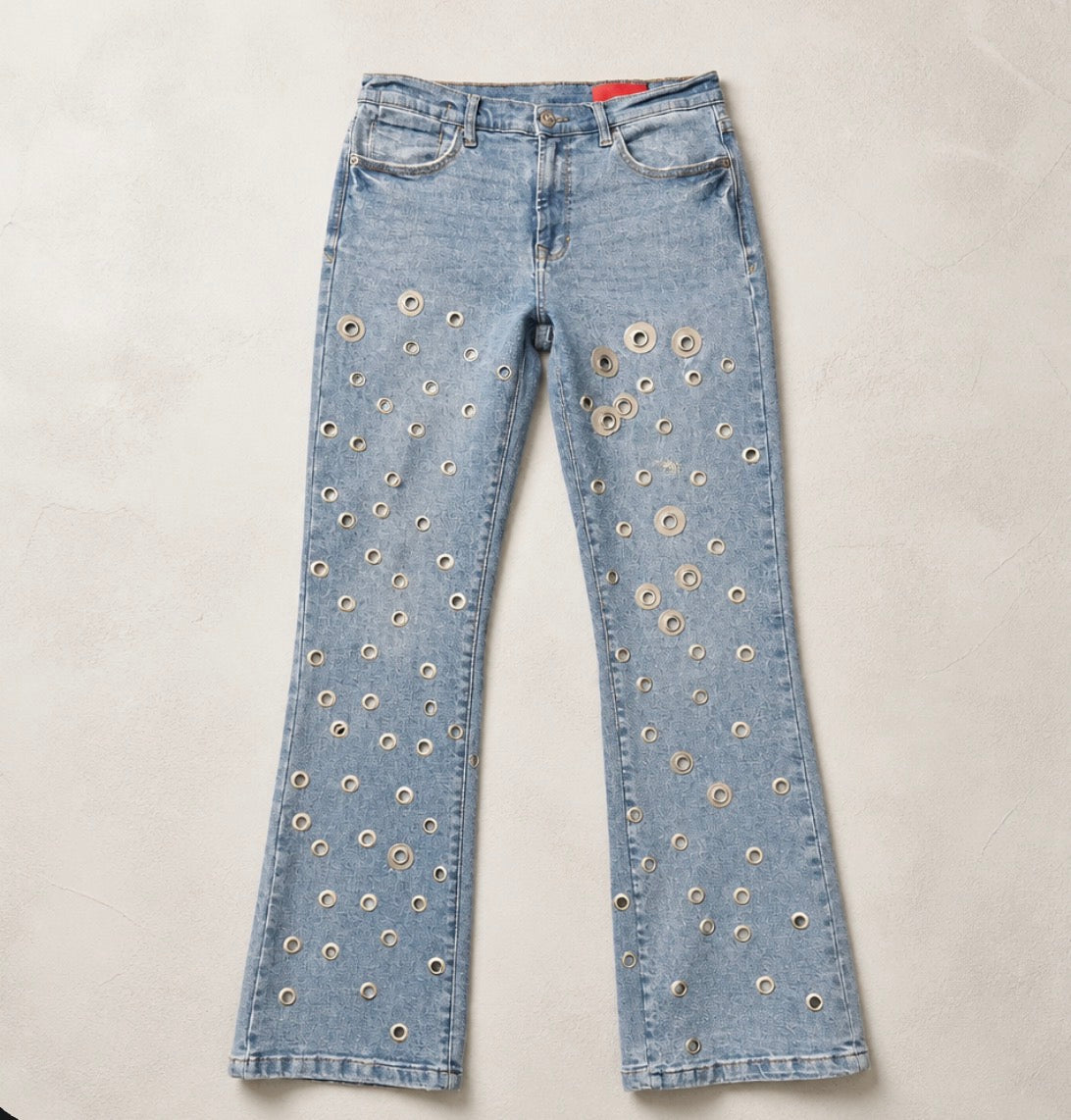 Rescued Denim Grommet Jean