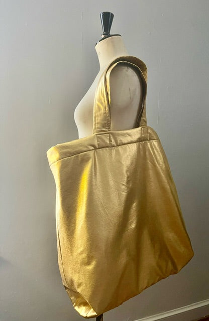 Metallic Denim Big Ass Tote