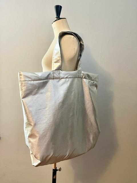 Metallic Denim Big Ass Tote