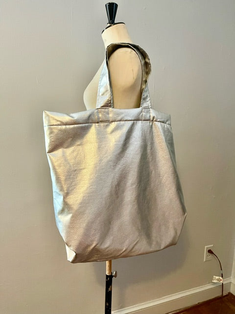 Metallic Denim Big Ass Tote