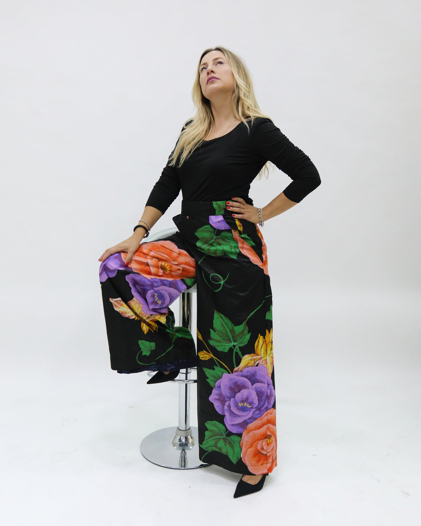 Wax Printed Palazzo Pants