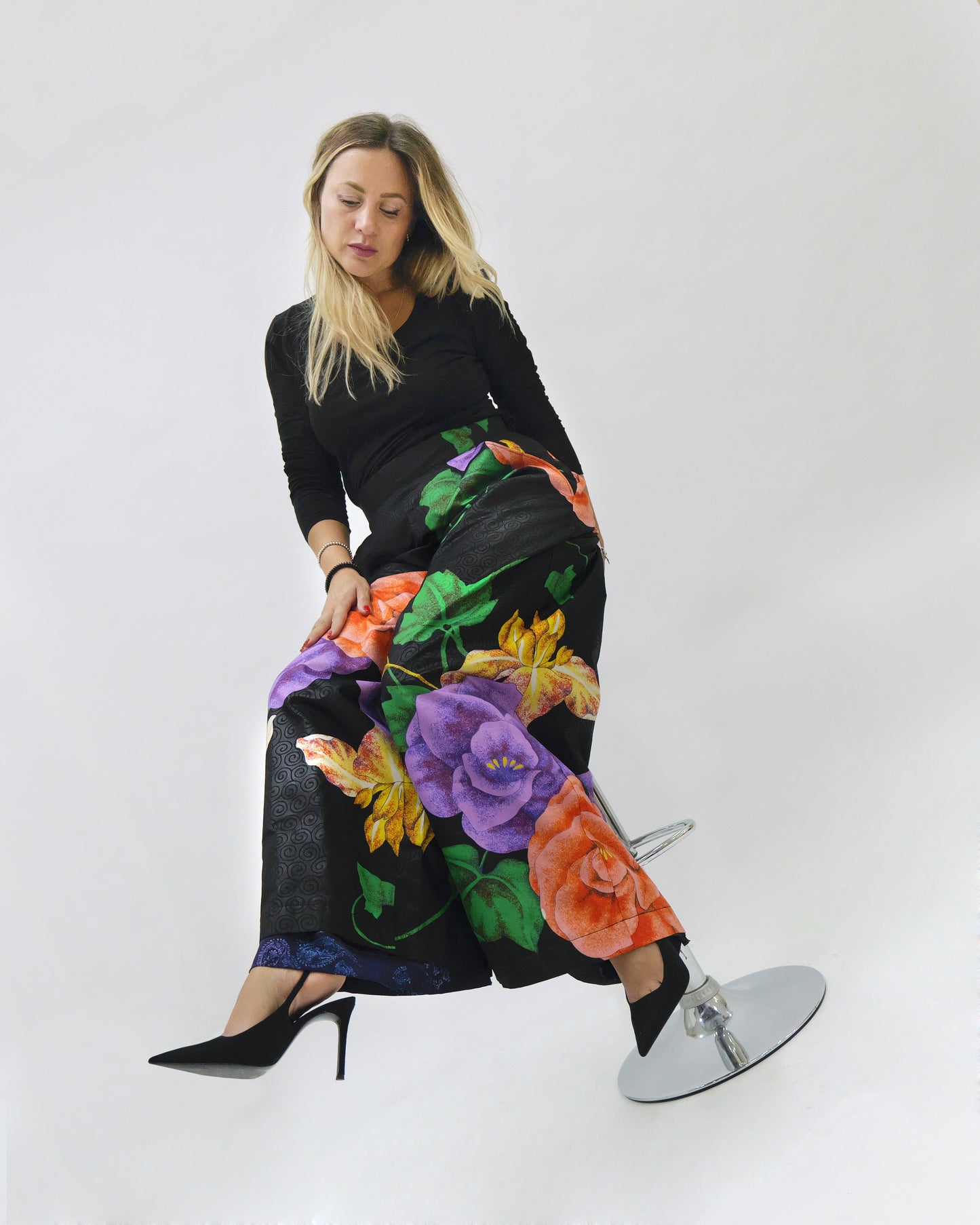 Wax Printed Palazzo Pants