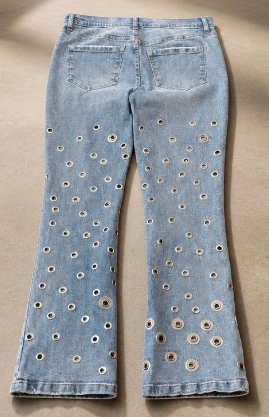Rescued Denim Grommet Jean